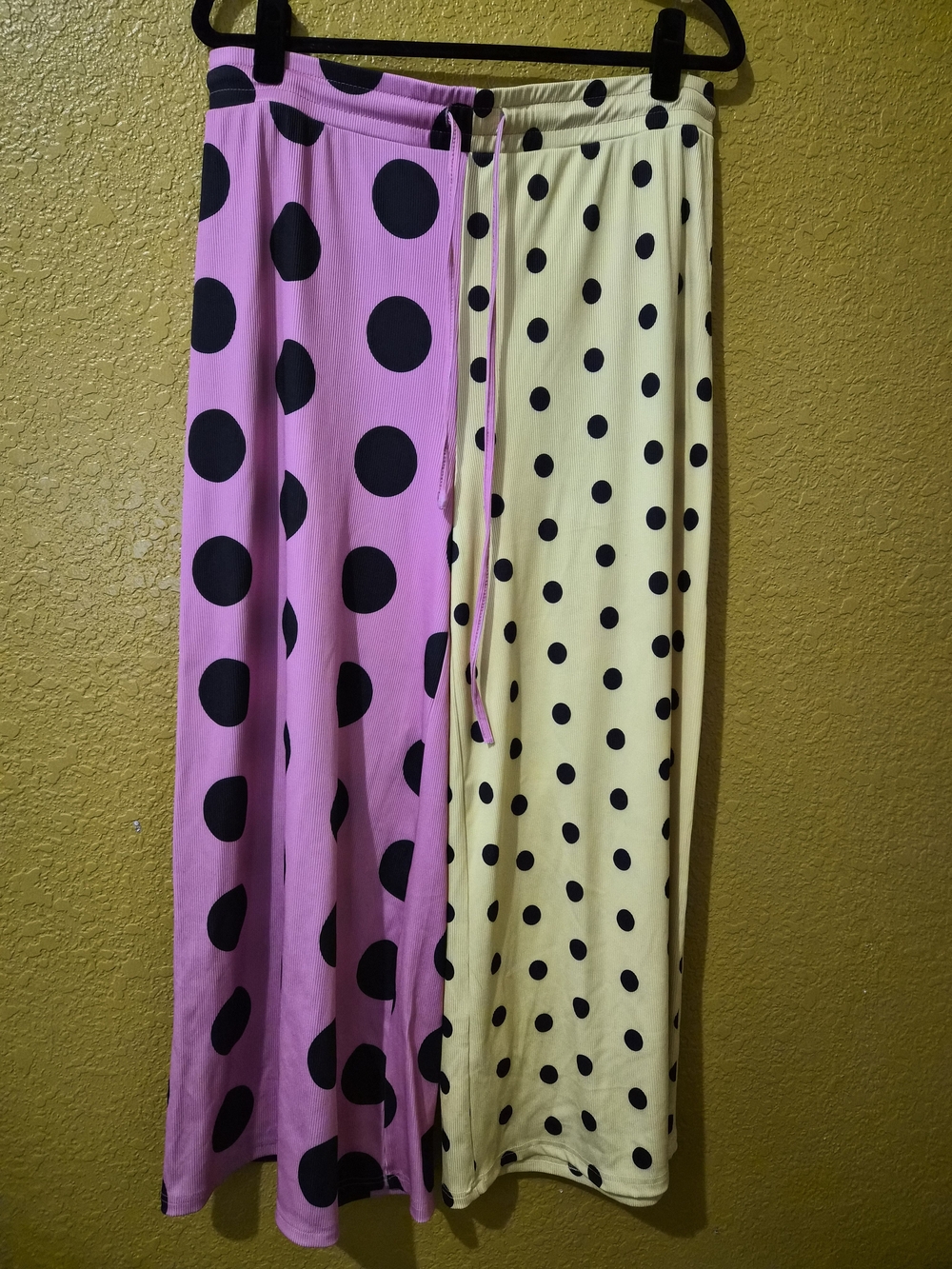 Two Sides Half And Half Cropped Pants